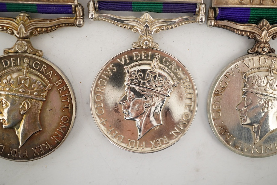 Four George VI General Service Medals